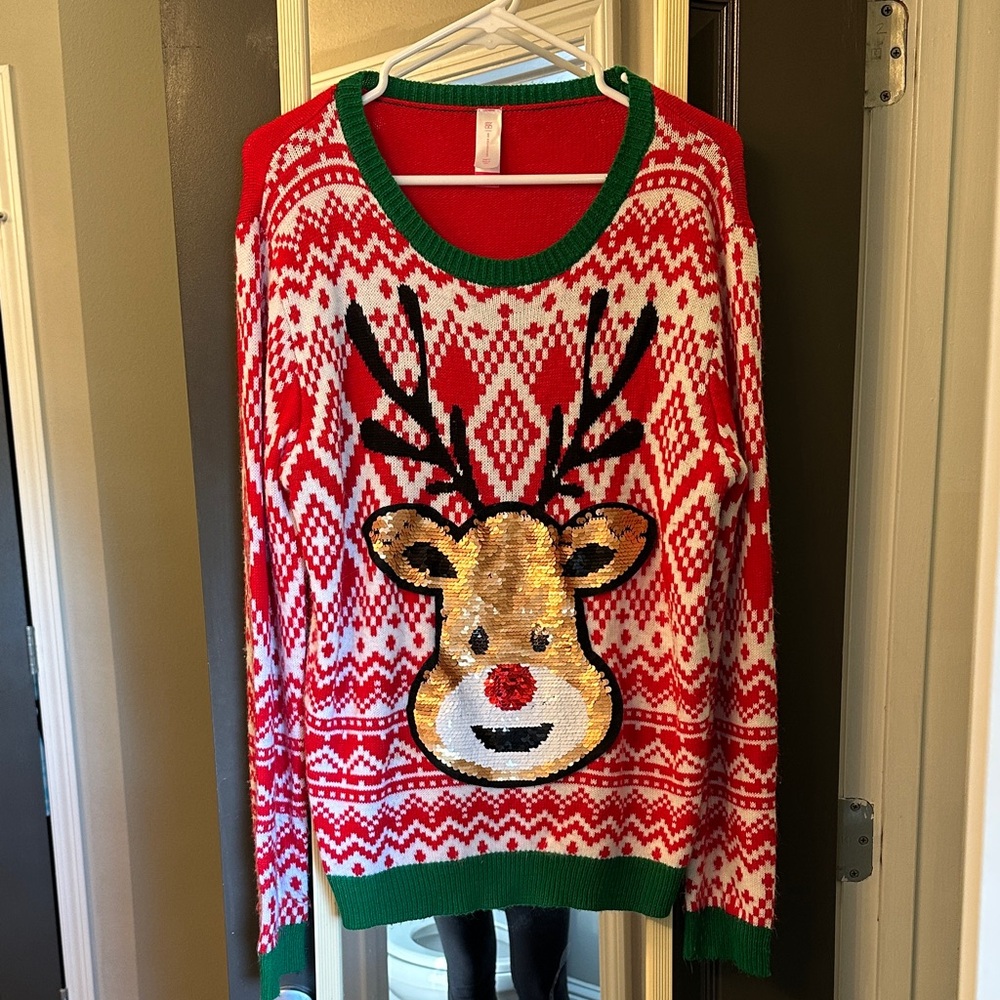 Festive Reindeer Christmas Sweater